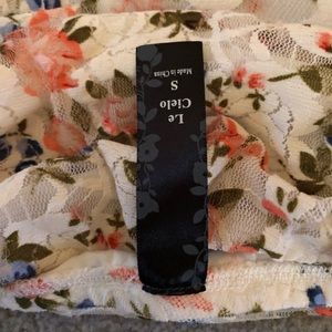 Floral strapless top